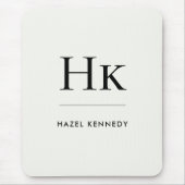 Monogram Simple Elegant Minimalist Classic Ivory Muismat (Voorkant)