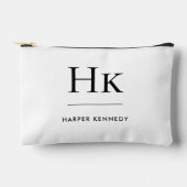 Monogram Simple Elegant Monogrammed White Bridal Etui (Voorkant)