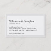 Monogram Simple Grey Visitekaartje (Achterkant)