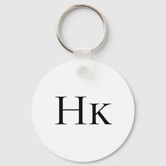 Monogram Simple Modern Elegant Monogrammed Initial Sleutelhanger (Voorkant)