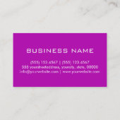 Monogram Simple Modern Minimalist Blue Paars Visitekaartje (Achterkant)