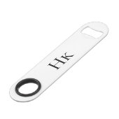 Monogram Simple Modern Minimalist Monogrammed Speed Flessenopener (Achterkant Gekanteld)