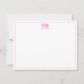 Monogram Simple Modern Specialized Stationery Notitiekaartje (Voorkant)
