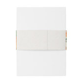 Monogram Sinaasappel Bloemen Citrus Huwelijk Uitnodigingen Wikkel (Achterkant Voorbeeld)