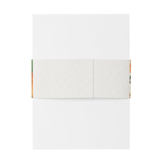 Monogram Sinaasappel Bloemen Citrus Huwelijk Uitnodigingen Wikkel (Achterkant Voorbeeld)