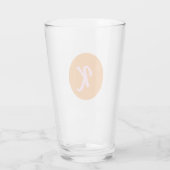 Monogram sinaasappel en roze glas (Achterkant)