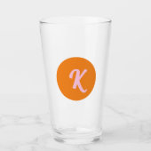 Monogram sinaasappel en roze glas (Voorkant)