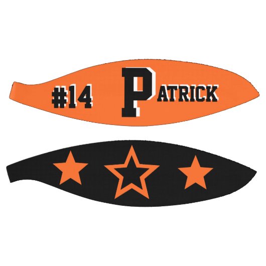 Monogram Sinaasappel en zwart Basketbal (Panelen)