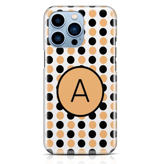 Monogram Sinaasappel en zwart Case-Mate iPhone Case
