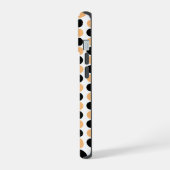 Monogram Sinaasappel en zwart iPhone 15 Case (Linkerkant)