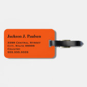 Monogram Sinaasappel Jagen Camo Camouflage Bagagelabel (Achterkant horizontaal)