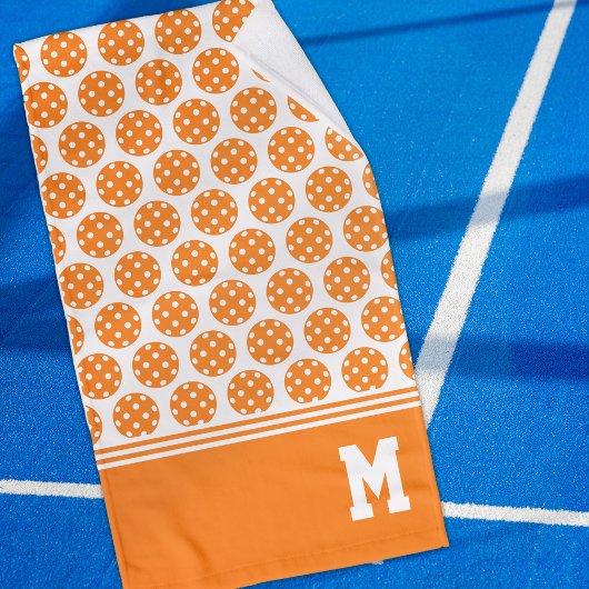 Monogram Sinaasappel Pickleball Sweat Towel Handdoek