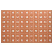 Monogram sinaasappel stof (Fat Quarter)