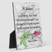 MONOGRAM SISTER QUOTE FOTOPLAAT (Zijkant)