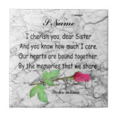 MONOGRAM SISTER QUOTE TEGELTJE (Voorkant)