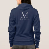 Monogram-Sjablonen voor- en achteraf afdrukken Hoodie (Achterkant)
