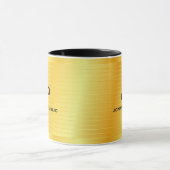 Monogram Sjabloon Elegant Gold Kijk Trendy Mok (Midden)