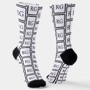 Monogram Sjabloon maak je eigen persoonlijke perso Sokken