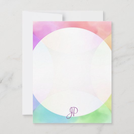 Monogram Sjabloon Modern legant handgeschreven (Achterkant)