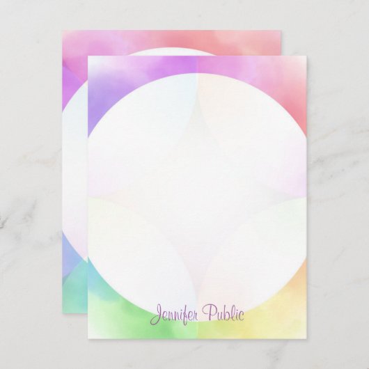 Monogram Sjabloon Modern legant handgeschreven (Voorkant / Achterkant)