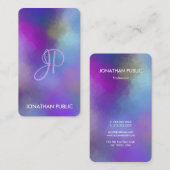 Monogram Sjabloon Moderne Abstracte Kunst Visitekaartje (Voorkant / Achterkant)