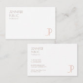 Monogram Sjabloon Moderne elegante vormgeving Visitekaartje (Voorkant / Achterkant)