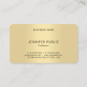 Monogram Sjabloon moderne elegante zwarte en goudk Visitekaartje (Achterkant)