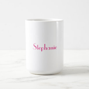 Monogram Sjabloon Roze Custom Name Gift 2023 Koffiemok