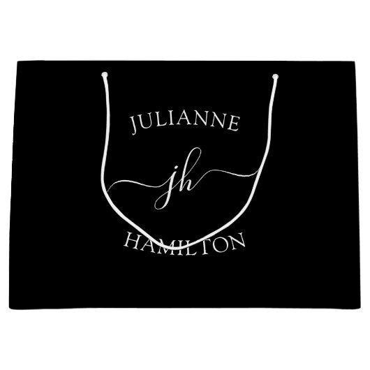 Monogram Sjabloon tekst Groot Cadeauzakje (Voorkant)