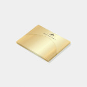 Monogram Sjabloon Trendy Gold Kijk Elegant Post-it® Notes (Schuin)