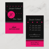 Monogram Sjabloon voor visitekaartjes (Voorkant / Achterkant)