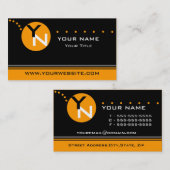 Monogram Sjabloon voor visitekaartjes (Voorkant / Achterkant)