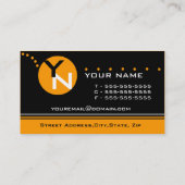 Monogram Sjabloon voor visitekaartjes (Achterkant)