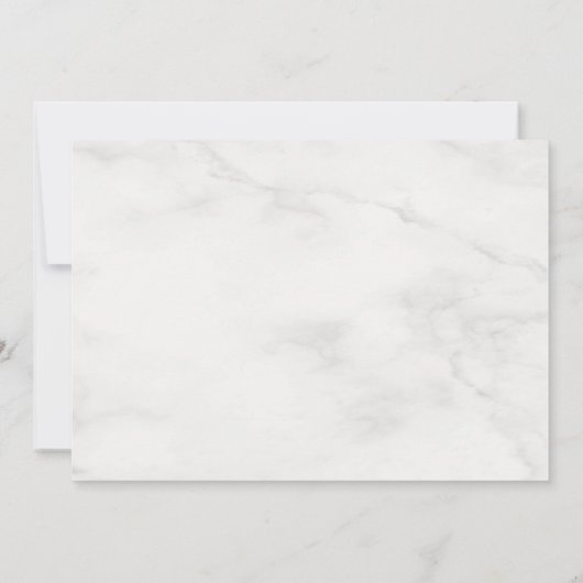 Monogram Sjabloon Wit Marmer Elegant Goud (Achterkant)