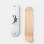 Monogram Skateboard met Boerenzwaluw (Voorkant)