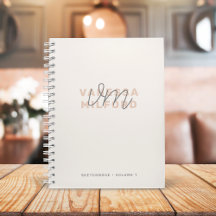 Monogram Sketchbook | Ivory Cream Modern Elegant