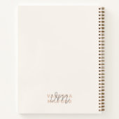 Monogram Sketchbook | Ivory Cream Modern Elegant Notitieboek (Achterkant)