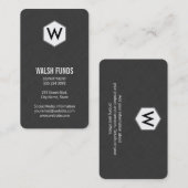 Monogram | Slank | Linnen Visitekaartje (Voorkant / Achterkant)