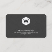 Monogram | Slank | Linnen Visitekaartje (Achterkant)