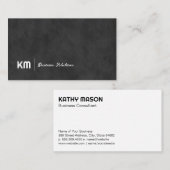 Monogram | Slank zwart textiel Visitekaartje (Voorkant / Achterkant)