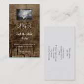 Monogram, Slapende Pommerische Puppy, lederachtig Visitekaartje (Voorkant / Achterkant)