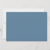 Monogram Slate Blauwe Typografie Notitiekaartje (Achterkant)