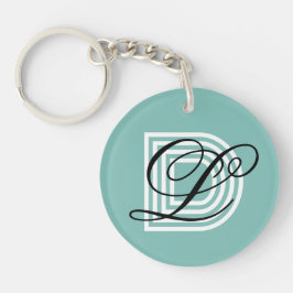 Monogram sleutelhanger elegant miniem chic modern