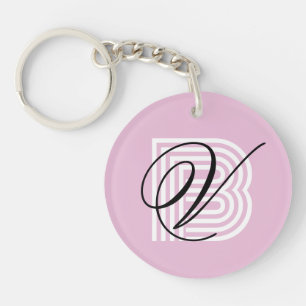 Monogram sleutelhanger elegant minimaal chic moder