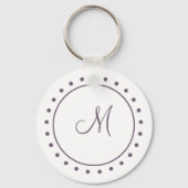 Monogram Sleutelhanger (pruimen) (Voorkant)