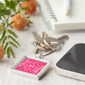 Monogram Sleutelhanger voor roze en witte zWIELEN (Zijkant)