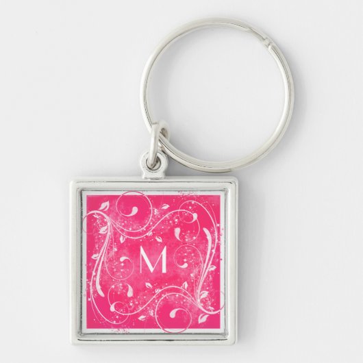 Monogram Sleutelhanger voor roze en witte zWIELEN (Voorkant)