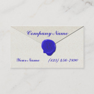 Monogram Sluiten Wax Blue Visitekaartje