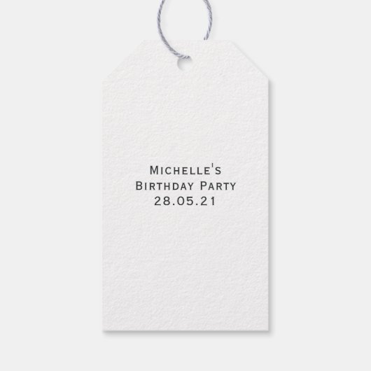 Monogram smaragd mei geboortesteen wijn cadeaulabel (Achterkant)