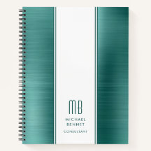 Monogram Smaragdgroen Geborsteld Metallic Zakelijk